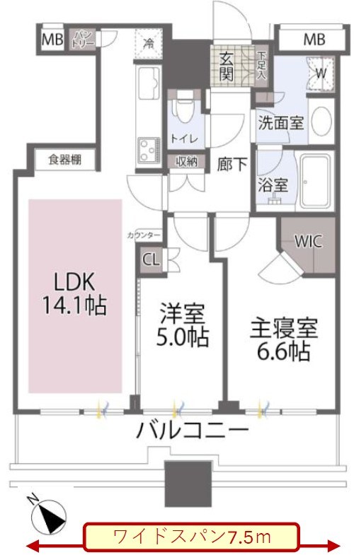 シティタワー池袋 間取図・土地図