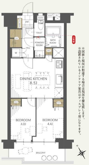 東中野ハイム 間取図・土地図