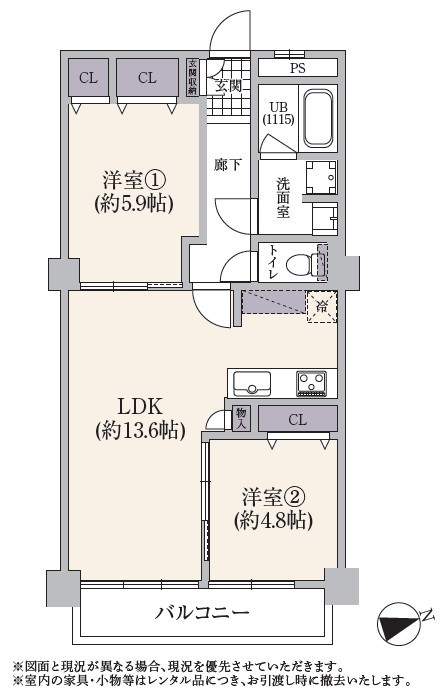 古河ガーデン・マンション 間取図・土地図