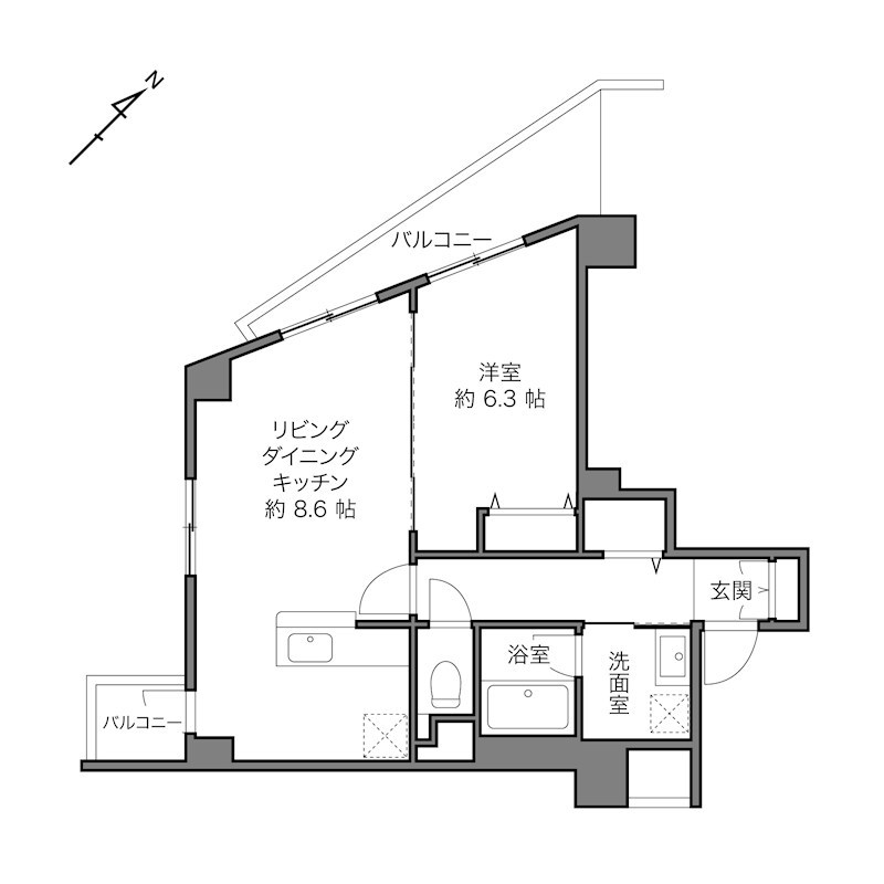 ライオンズガーデン幡ヶ谷 間取図・土地図
