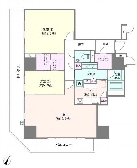 ブランズ横浜 間取図・土地図