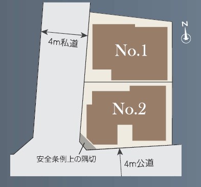 品川区旗の台２丁目　新築戸建　2号棟 全体区画図