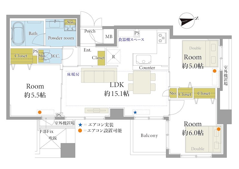 エルズ　ヴュープレイス 間取図・土地図