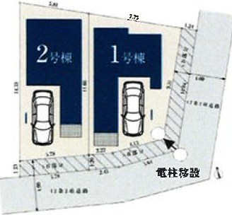 川崎市中原区小杉陣屋町１丁目　新築戸建　2号棟  全体区画図