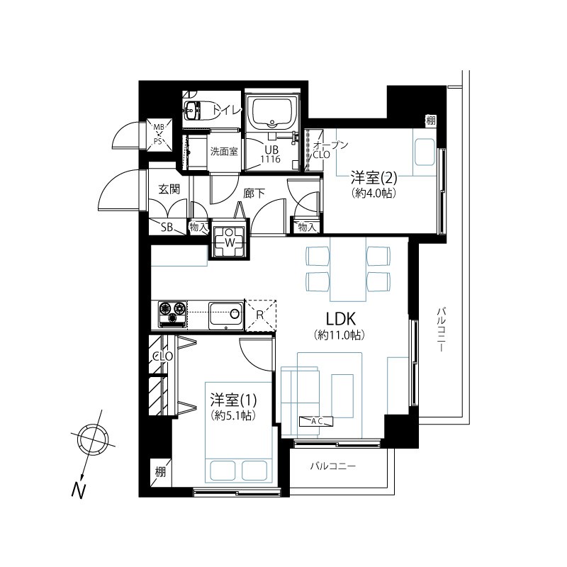 セザール大森本町 間取図・土地図