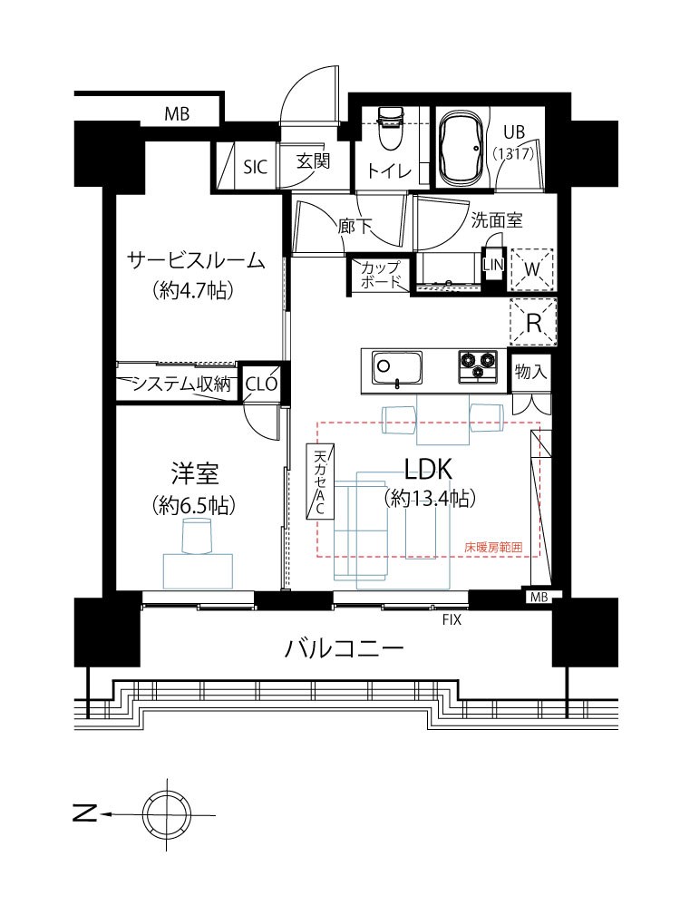 ＴＨＥ　ＹＯＫＯＨＡＭＡ　ＦＲＯＮＴ　ＴＯＷＥＲ 間取図・土地図