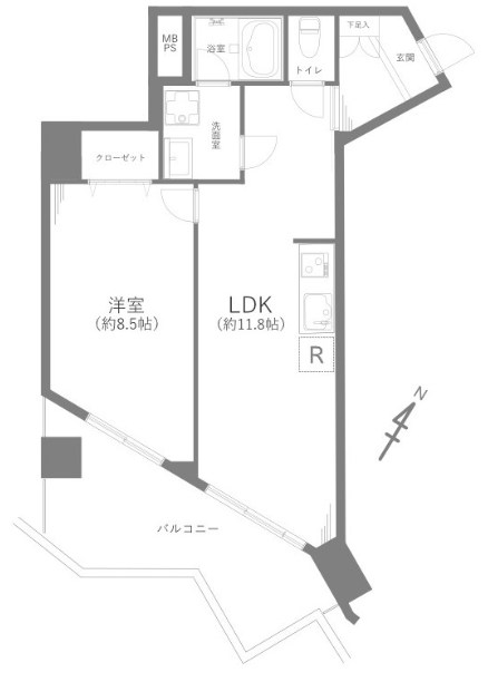チサンマンション参宮橋 間取図・土地図