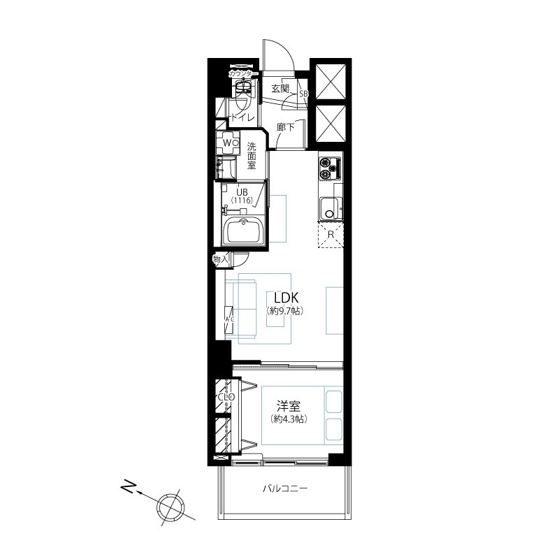 マンション雅叙苑５号館 間取図・土地図