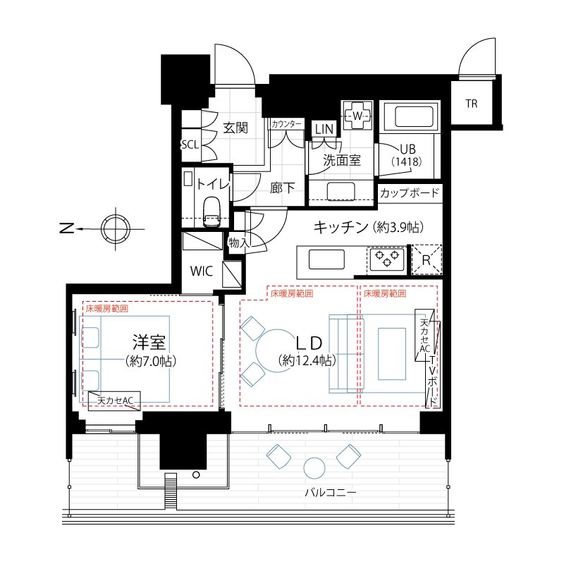 ＴＨＥ　ＣＯＵＲＴ神宮外苑 間取図・土地図