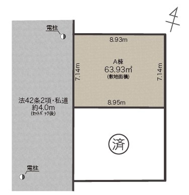品川区豊町６丁目　新築戸建　最終A棟 全体区画図