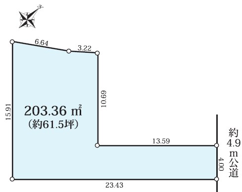 文京区千石４丁目　売地　限定1区画 間取図・土地図