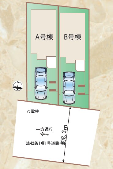 大田区新蒲田３丁目　新築戸建　A号棟 全体区画図