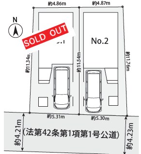 川崎市中原区市ノ坪　新築戸建　最終2号棟 全体区画図