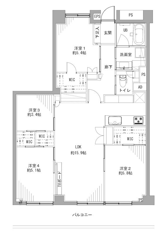 日商岩井大岡山第２マンション　Ｂ棟 間取図・土地図