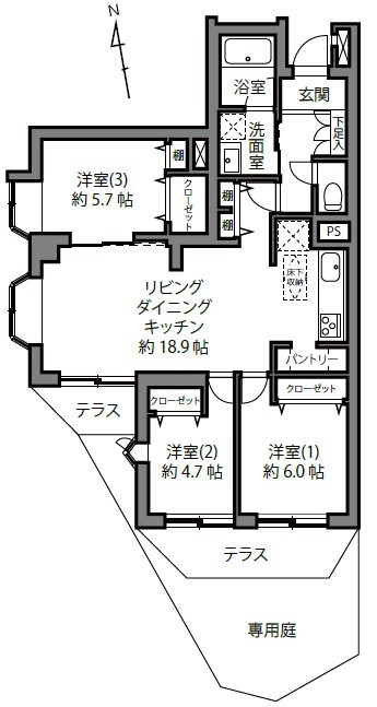 インペリアル八雲ハイム 間取図・土地図