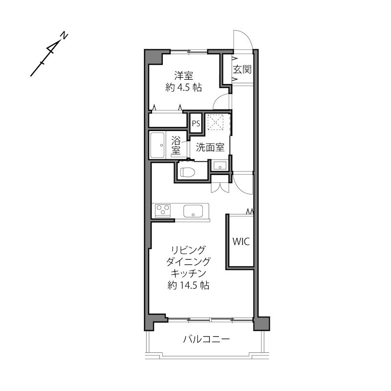 松見坂武蔵野マンション 間取図・土地図