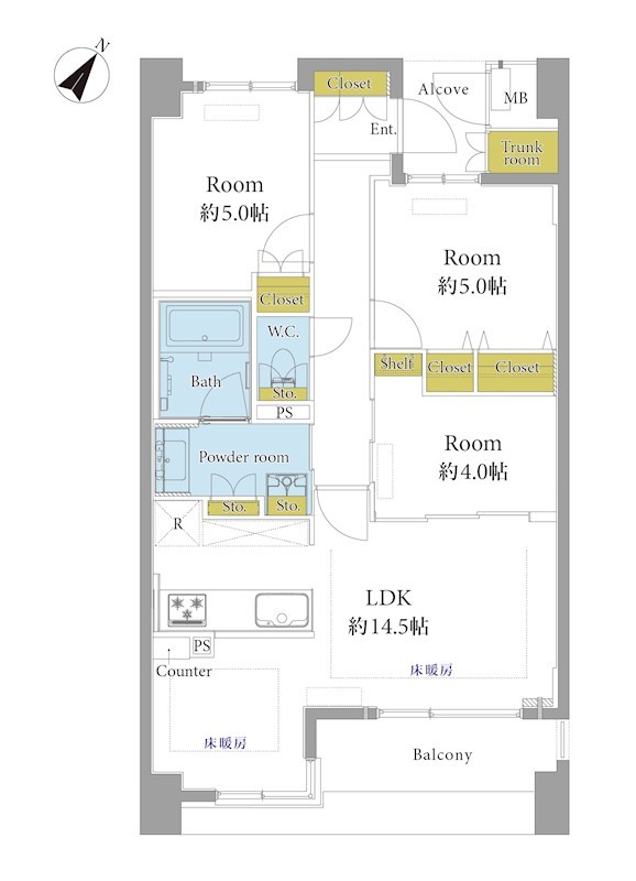 Ｄ’クラディア横浜マークス 間取図・土地図