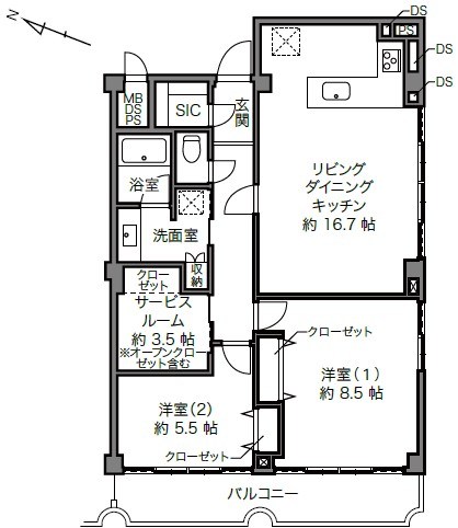 代々木ハイライズ 間取図・土地図