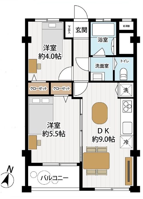 上馬第２コーポラス 間取図・土地図
