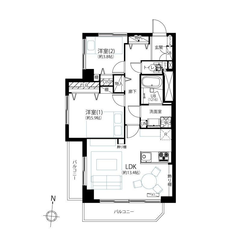 新宿サマリヤマンション 間取図・土地図
