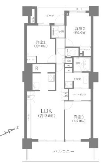 コットンハーバータワーズベイウエスト 間取図・土地図