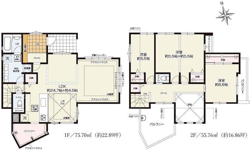 杉並区天沼２丁目　新築戸建　全1棟 間取図・土地図