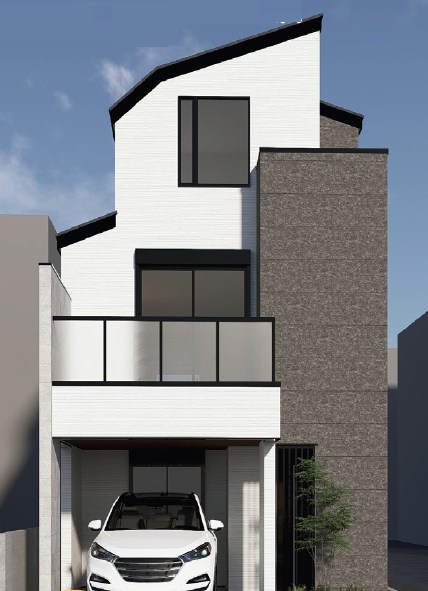 世田谷区弦巻４丁目　売地　全1区画 建物プラン例（パース・外観）