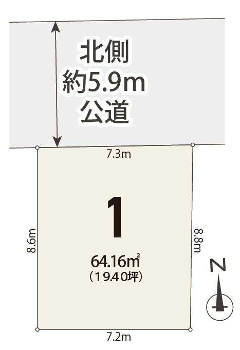 大田区西六郷１丁目　売地　全1区画 間取図・土地図
