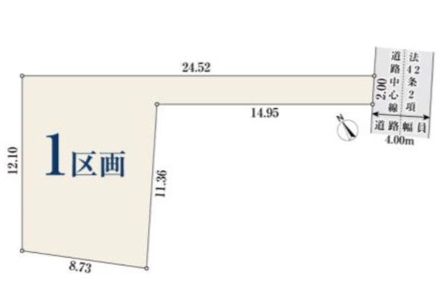 狛江市元和泉２丁目　売地　全1区画 間取図・土地図
