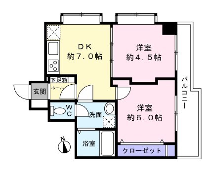ライオンズマンション西早稲田 間取図・土地図