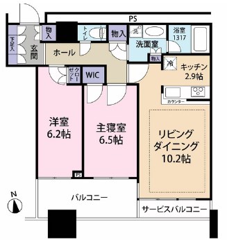クレストプライムタワー芝 間取図・土地図