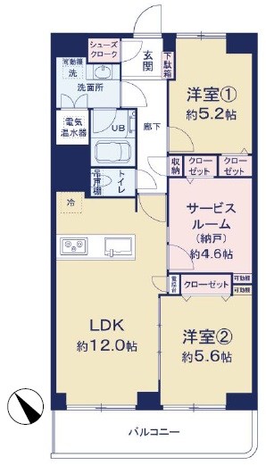 多摩川ビューハイツ 間取図・土地図