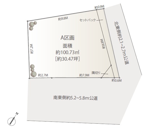 渋谷区神宮前２丁目　売地　限定1区画 間取図・土地図
