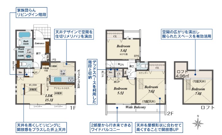 調布市深大寺東町７丁目　新築戸建　2号棟 間取図・土地図