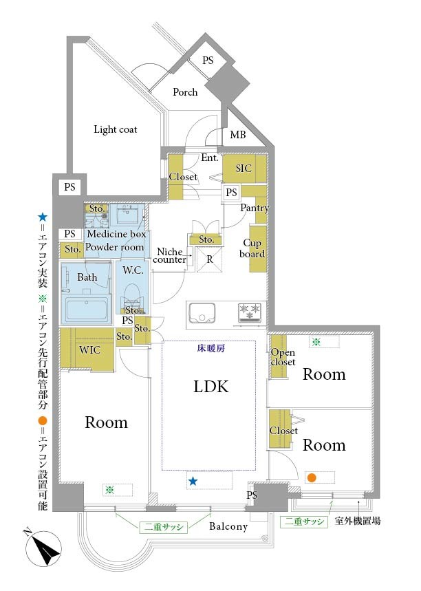 朝日マンション駒場 間取図・土地図