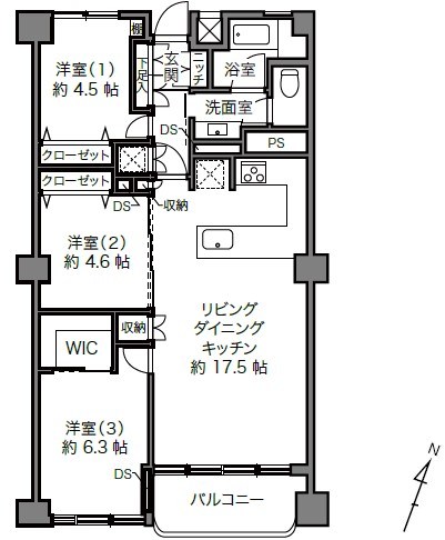 シャトー東洋 間取図・土地図