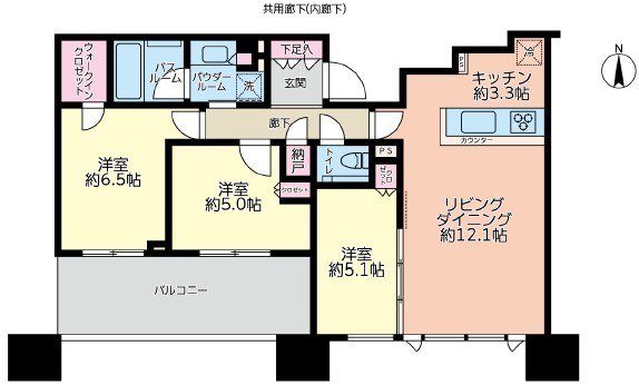 シティタワー武蔵小杉 間取図・土地図