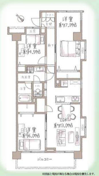 サングレイス横浜蒔田 間取図・土地図