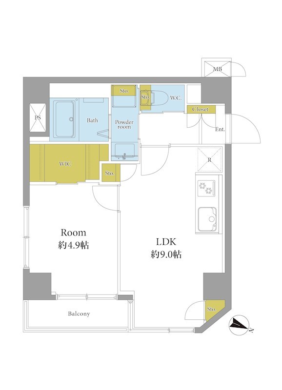 中銀本郷マンシオン 間取図・土地図