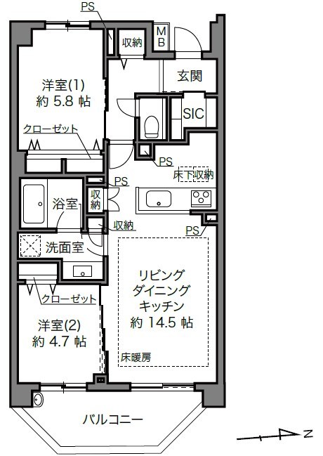藤和学芸大学ホームズⅡ 間取図・土地図