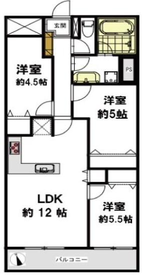 ニックハイム綱島第２ 間取図・土地図