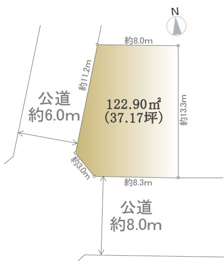 川崎市川崎区藤崎2丁目 売地 全1区画 間取図・土地図