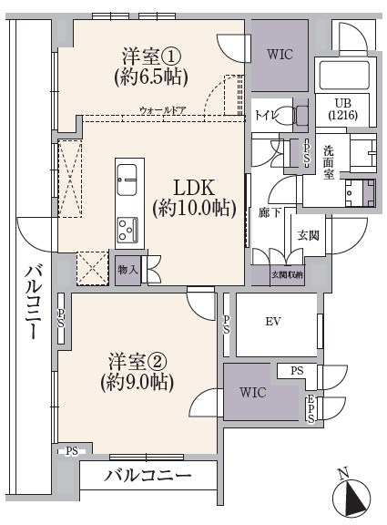 アデッソ新宿若松町 間取図・土地図