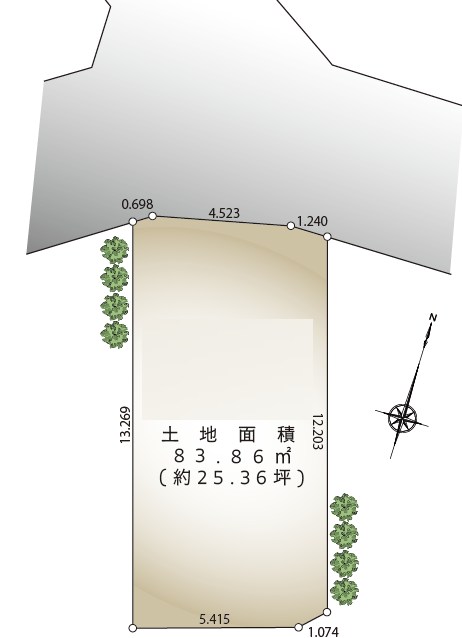 新宿区中井２丁目　売地　限定1区画 間取図・土地図