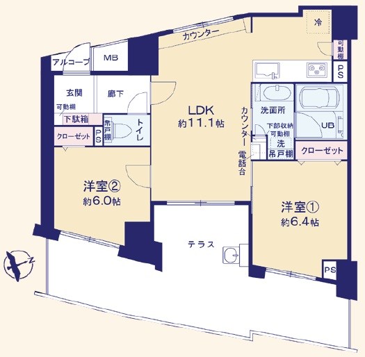 コナ・ヴィレッジ調布国領 間取図・土地図