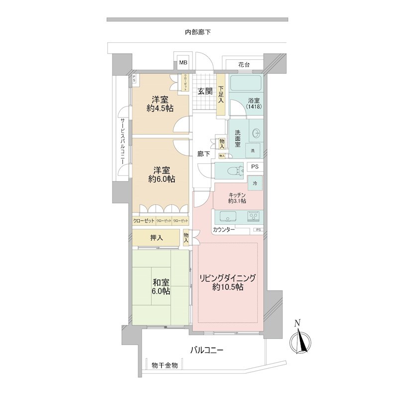 コスモ２１　ザ・ガーデンズフォート 間取図・土地図
