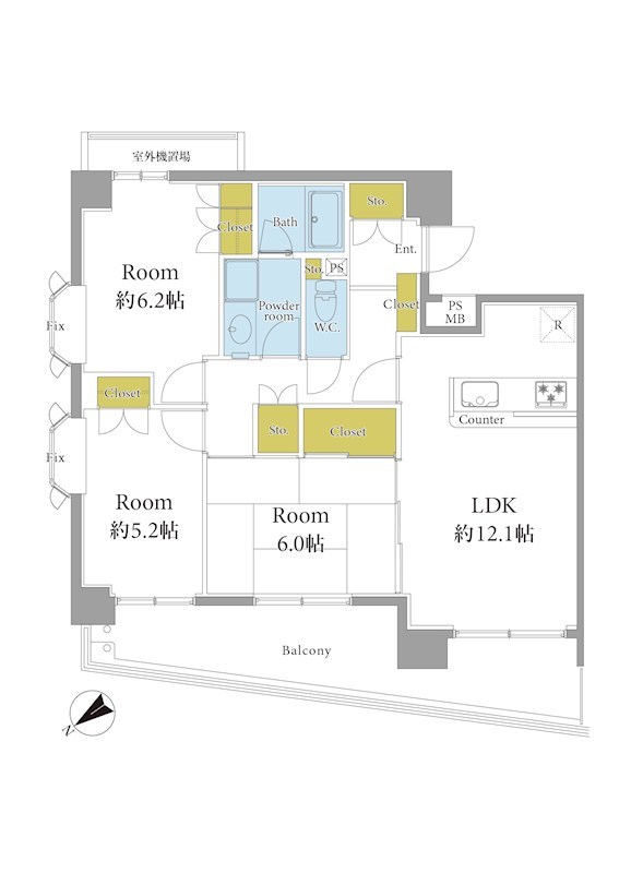クレド磯子クレアール 間取図・土地図