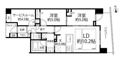 ブランディア武蔵中原 間取図・土地図