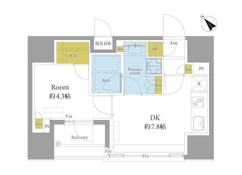 ピアース銀座８丁目 間取図・土地図