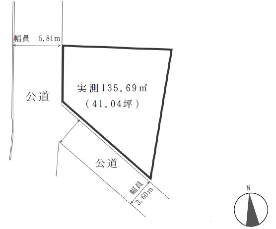 大田区大森西５丁目　売地　限定1区画 間取図・土地図